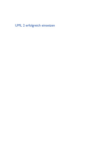 خرید و دانلود نسخه کامل کتاب UML 2 erfolgreich einsetzen: Einführung und Referenz