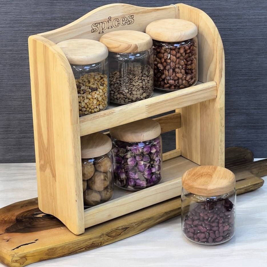 بانکه حبوبات با استند چوب کد 41212