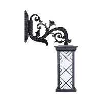 چراغ دیواری حیاطی و پارکی بیتانور مدل درتا بلند طرح دار کد 480421BT