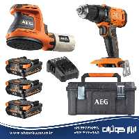 کیت دریل چکشی و سنباده شارژی آاگ AEG مدل BEX18-125 BSB18G4