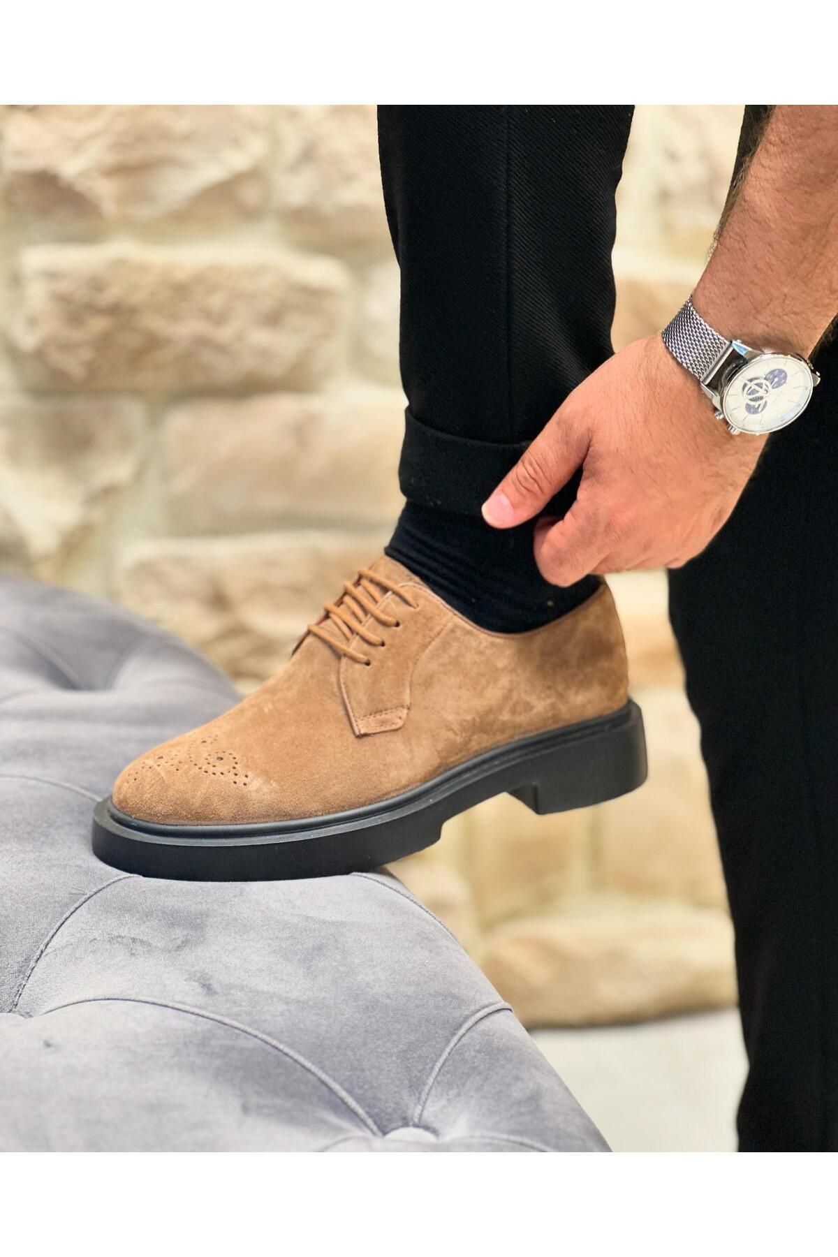 کفش های کژوال چند رنگ مردانه TAN BOEL 3293 TABA روزمره چرم ByItallanoshoes