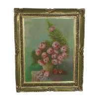 تابلو نقاشی طرح گلدان گل کد 639