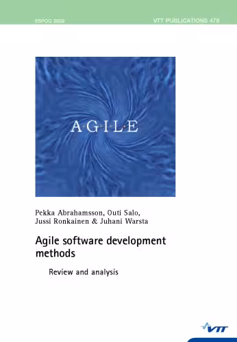 خرید و دانلود نسخه کامل کتاب Agile Software Development Methods: Review and Analysis (VTT publications)
