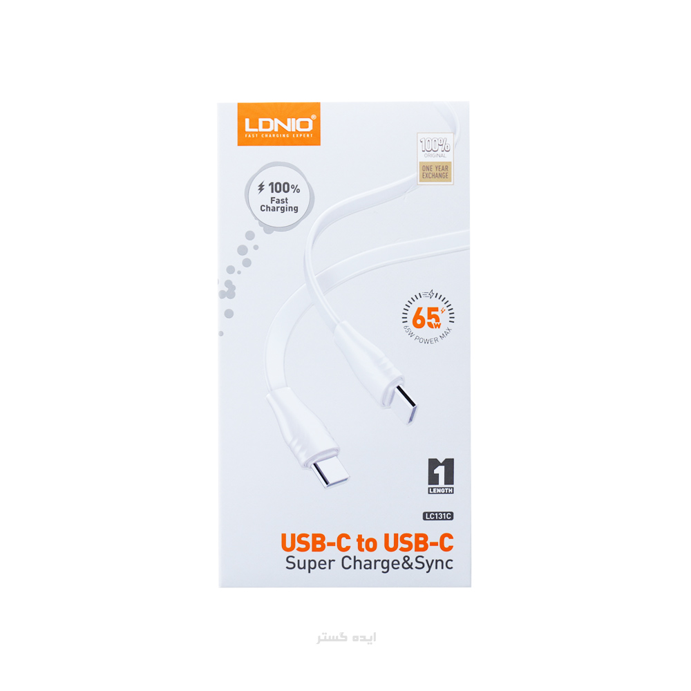 کابل تایپ سی به تایپ سی LDNIO مدل lc131c