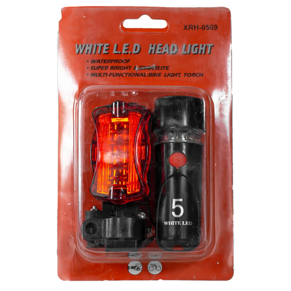 ست چراغ جلو و عقب دوچرخه XRH مدل 0509 مشکی XRH Bicycle Light Set 0509