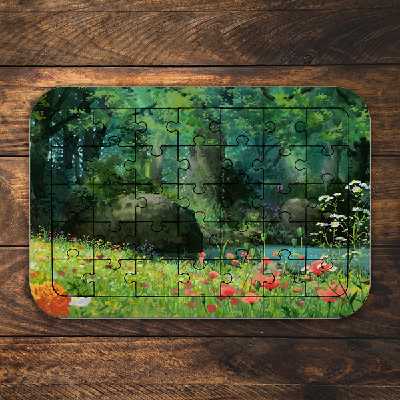 پازل 35 تکه طرح نقاشی جنگل و رودخانه مدل NI1923