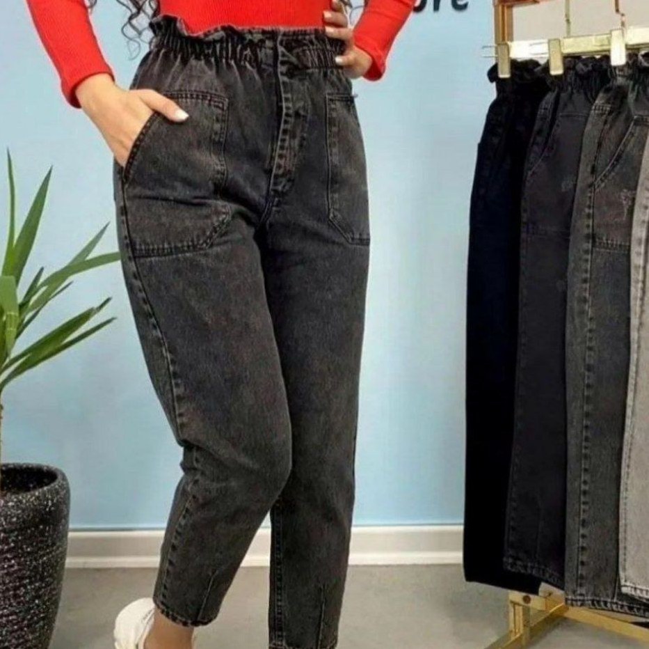 شلوارمام جین نیل کاغذی