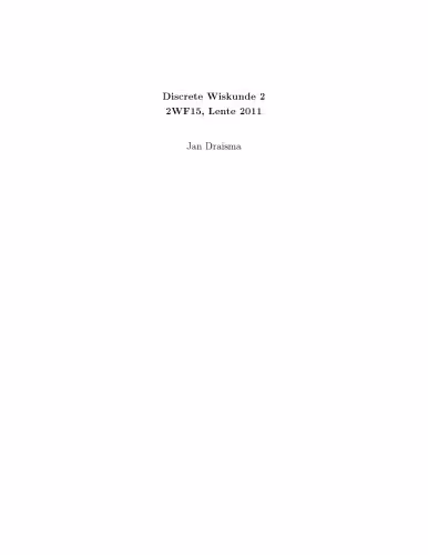 خرید و دانلود نسخه کامل کتاب Discrete Wiskunde 2, 2WF15, Lente 2011