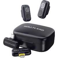 Hollyland LARK A1 Combo 2-Person Wireless Microphone System with USB-C and Lightning Connectors for Mobile Devices