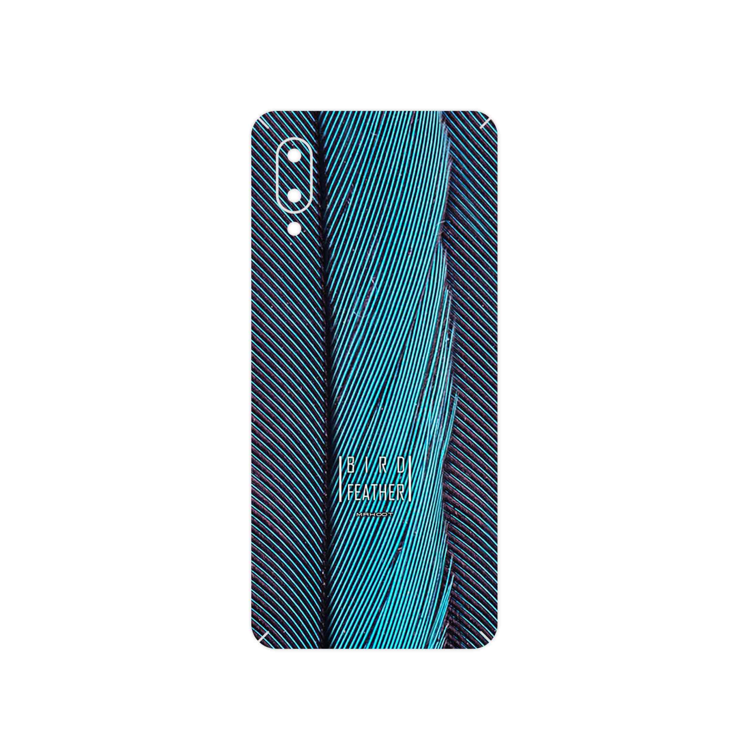 برچسب پوششی ماهوت مدل Turquoise feathers مناسب برای گوشی موبایل سامسونگ Galaxy A02