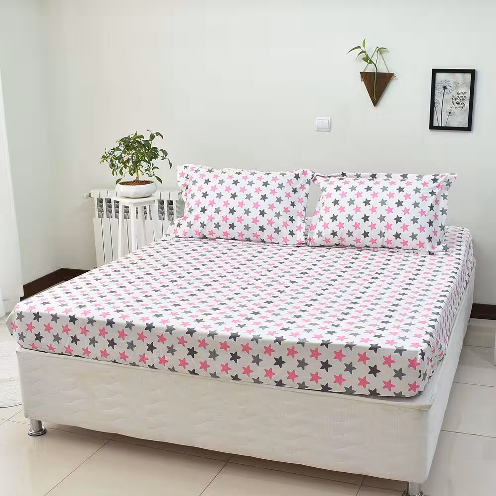 سرویس ملحفه بومرنگ مدل StarC1-160 دونفره 3 تکه