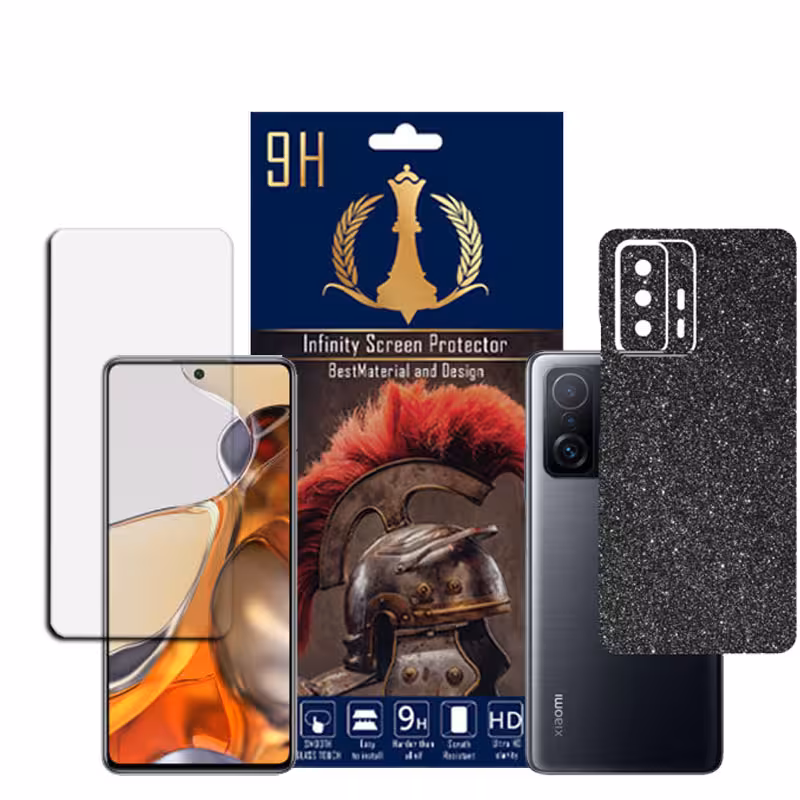 برچسب پوششی اینفینیتی مدل PRO MAX مناسب برای گوشی موبایل شیایومی 11T به همراه محافظ صفحه نمایش