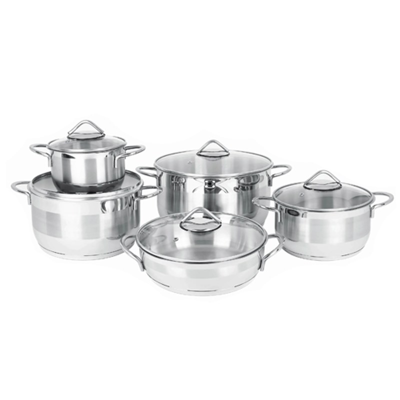 سرویس قابلمه استیل 10 پارچه برند MGS