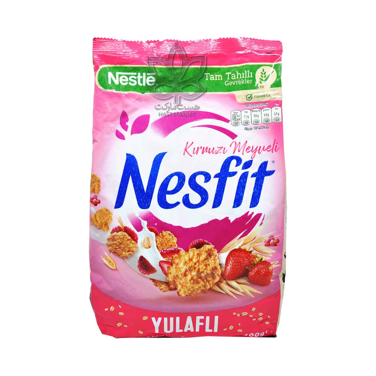 غلات صبحانه رژیمی میوه های قرمز 400 گرم کیسه فیتنس نستله - nestle