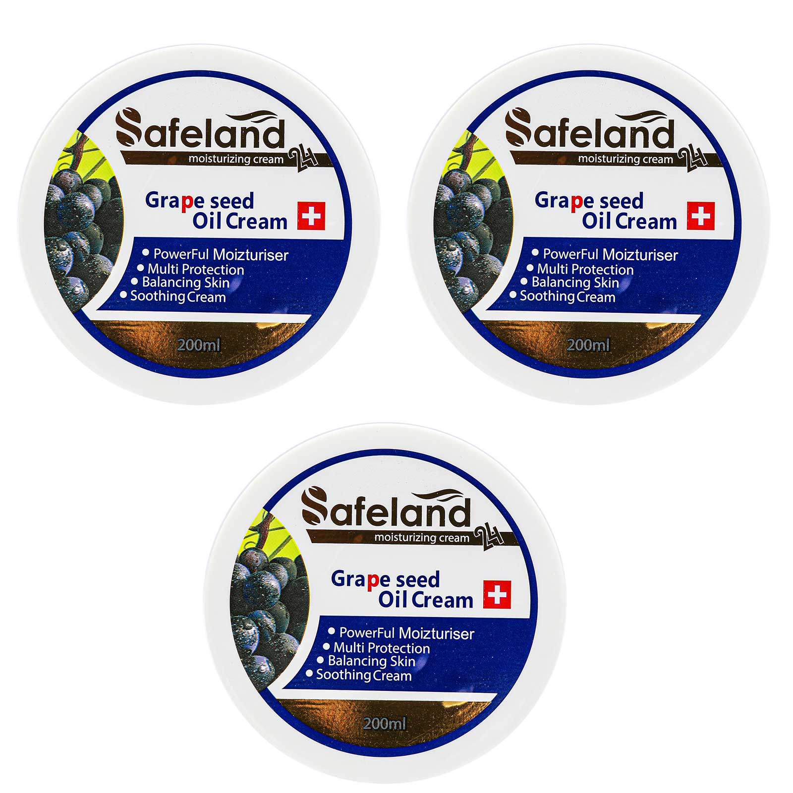 کرم مرطوب کننده سیفلند مدل هسته انگور حجم 200 میلی لیتر بسته 3 عددی