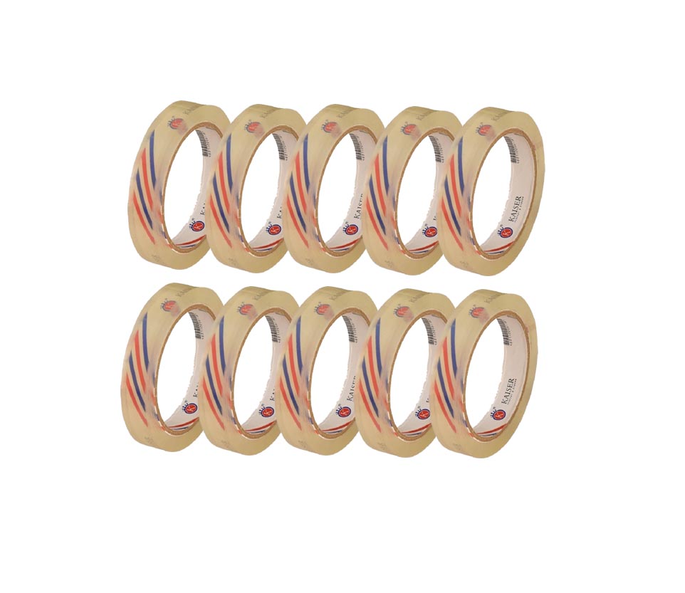 بسته 10 عددی چسب نواری 72 یارد 45 میکرون کایزر کد sk106