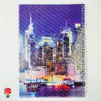 دفتر زبان سیمی دو خط 80 برگ طرح شب آپادانا