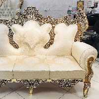 مبل سلطنتی هفت نفره پارچه کرم ارسال کشوری پس کرایه