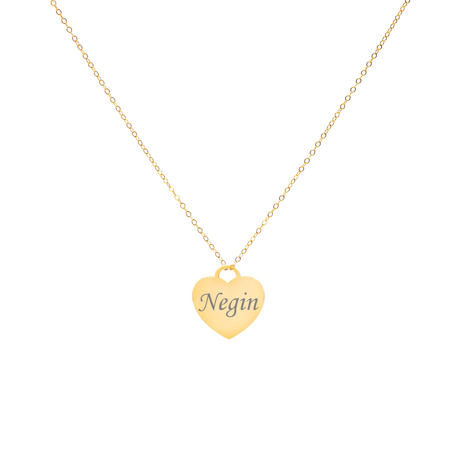 گردنبند طلا 18 عیار زنانه لیردا مدل اسم نگین 