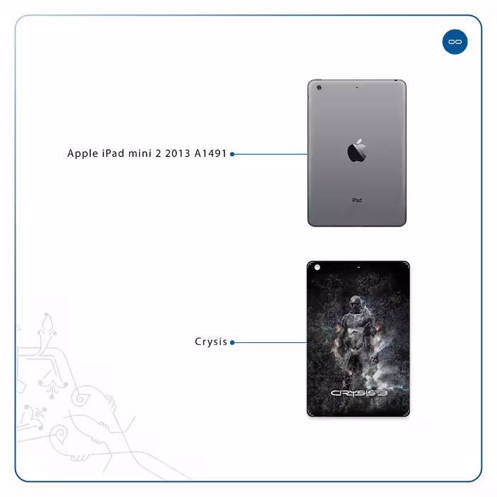 برچسب پوششی ماهوت مدل Crysis مناسب برای تبلت اپل iPad mini 2 2013 A1491