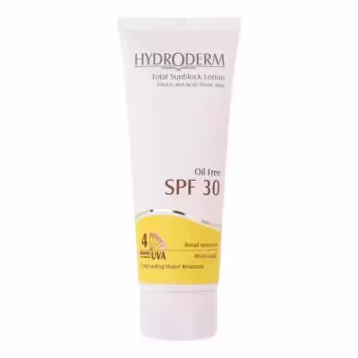 لوسیون ضد آفتاب هیدرودرم سری فاقد چربی SPF30، حجم 75 میلی‌لیتر