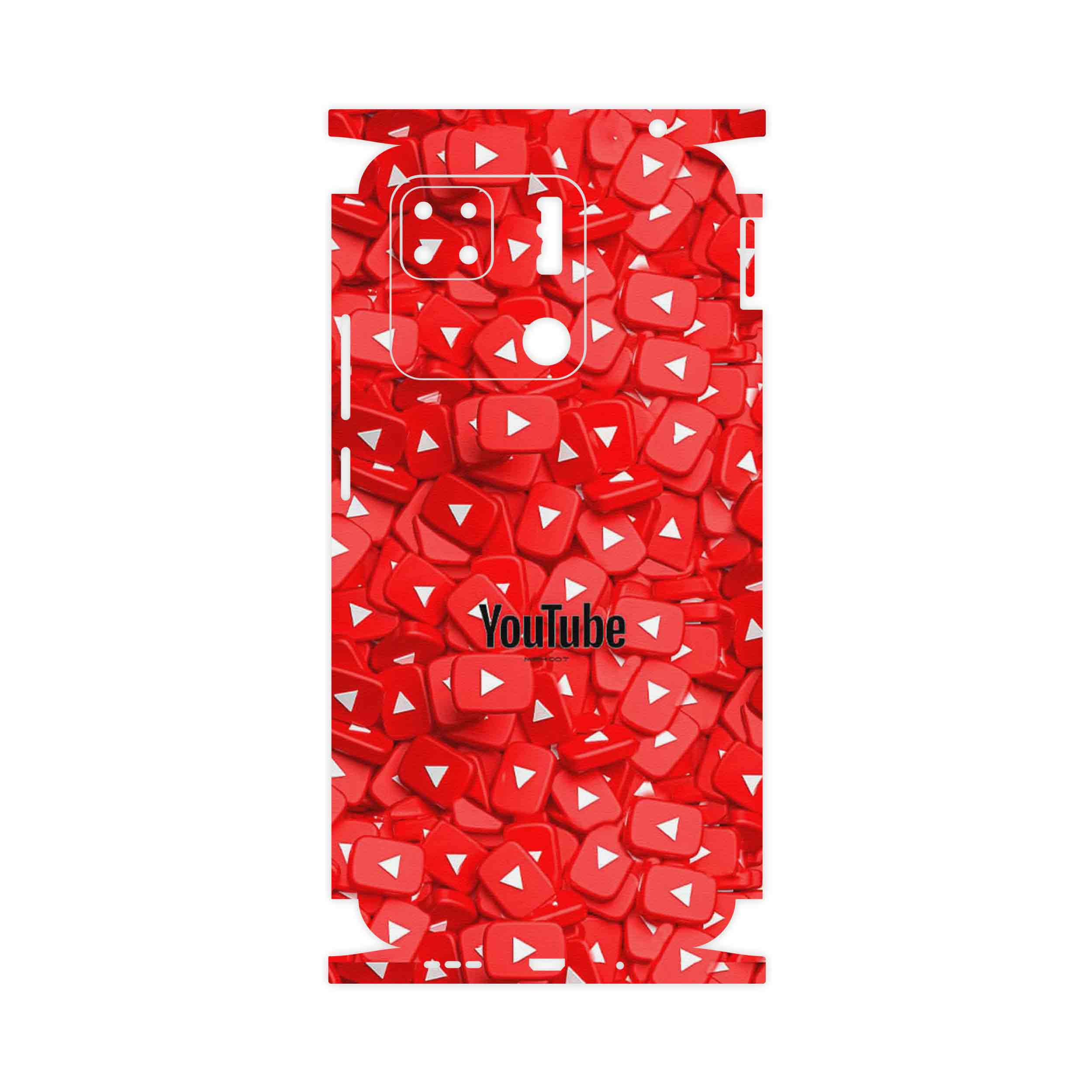 برچسب پوششی ماهوت مدل Youtube-FullSkin مناسب برای گوشی موبایل شیائومی Redmi 10A