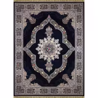 فرش ماشینی کارینا سرمه ای