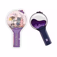 استیکر لپ تاپ و موبایل گوفی طرح میکروفن مدل BT21  مجموعه 2 عددی