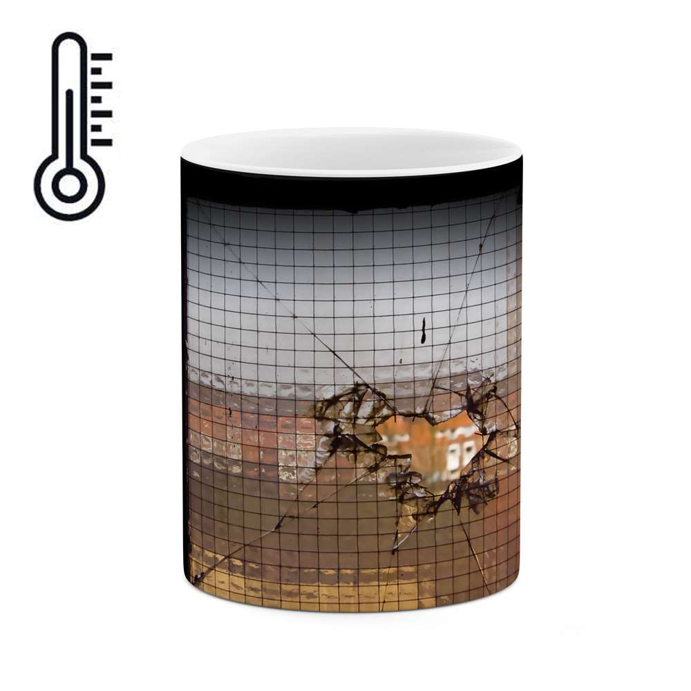 ماگ حرارتی طرح شیشه شکسته مدل mgh02508