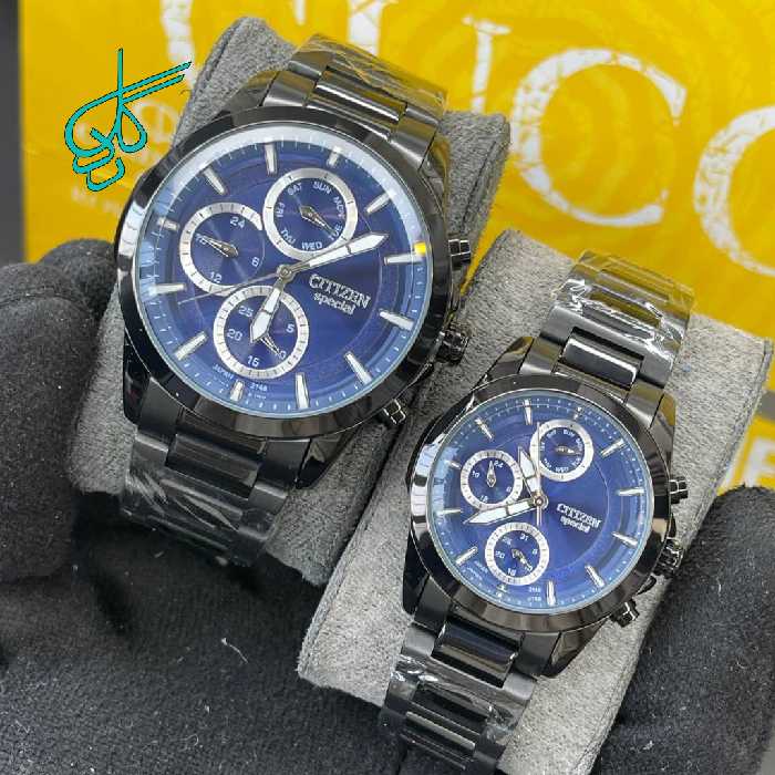خرید ست ساعت زنانه و مردانه سیتیزن اسپشیال موتور ژاپن کیفیت عالی سه موتور فعال جنس استیل رنگ ثابت کد 2116171 - ردگل