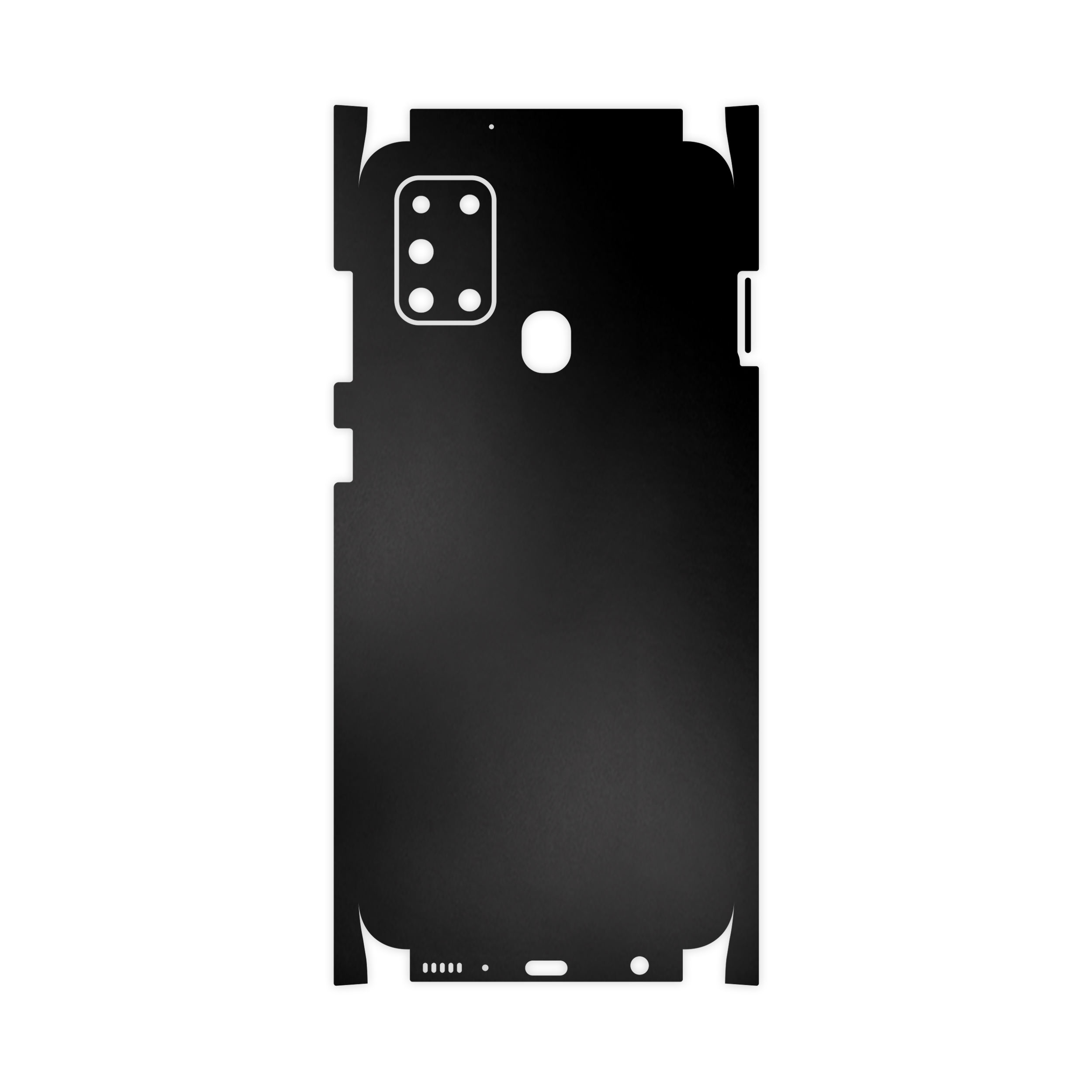 برچسب پوششی ماهوت مدل Black-Matte-FullSkin مناسب برای گوشی موبایل سامسونگ Galaxy A21s