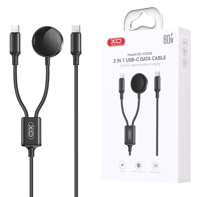 کابل دو سر تایپ سی و مغناطیسی شارژ XO XO-CX030 1.2m