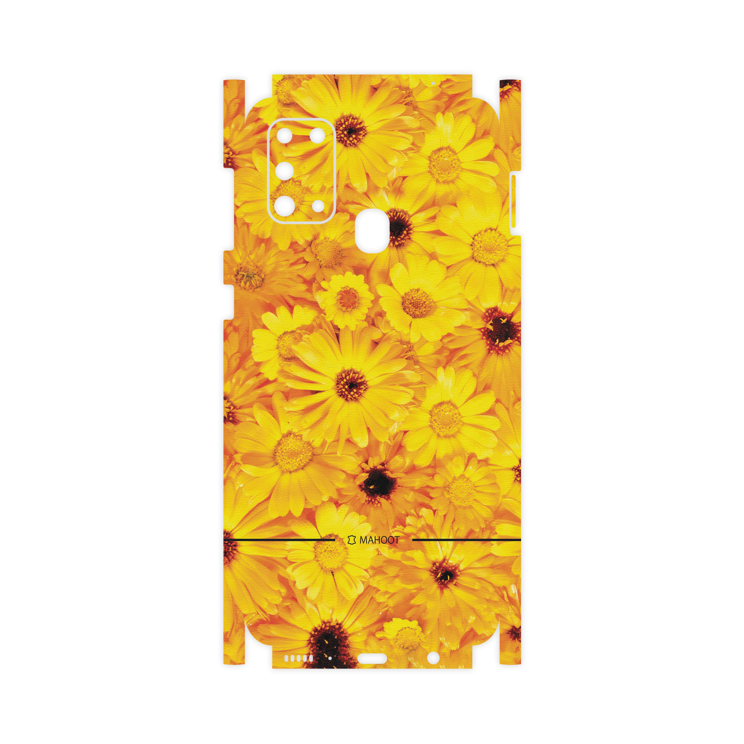 برچسب پوششی ماهوت مدل Full skin-Yellow-Flower مناسب برای گوشی موبایل سامسونگ Galaxy M31