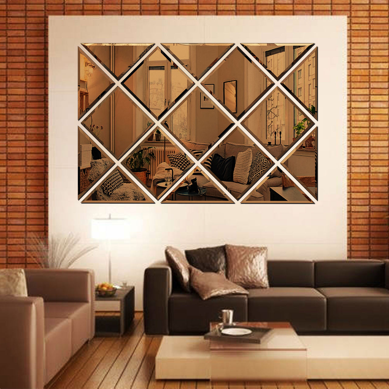 آینه دکوراتیو تجسم مدل FIROZEH - آینه و روشویی تجسم