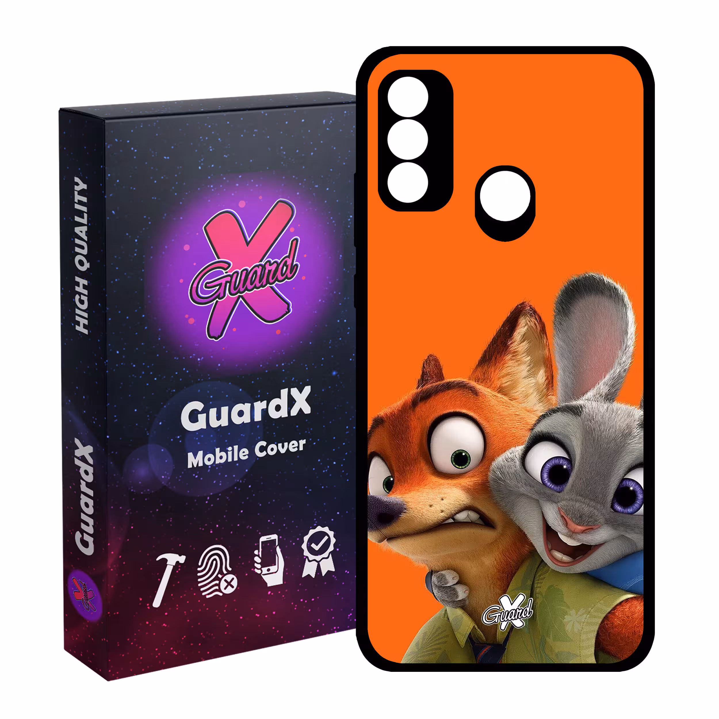 کاور گارد ایکس طرح Zootopia مدل Glass10047 مناسب برای گوشی موبایل هوآوی P Smart 2020