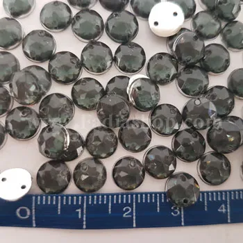 نگین دوختنی گرد رنگی