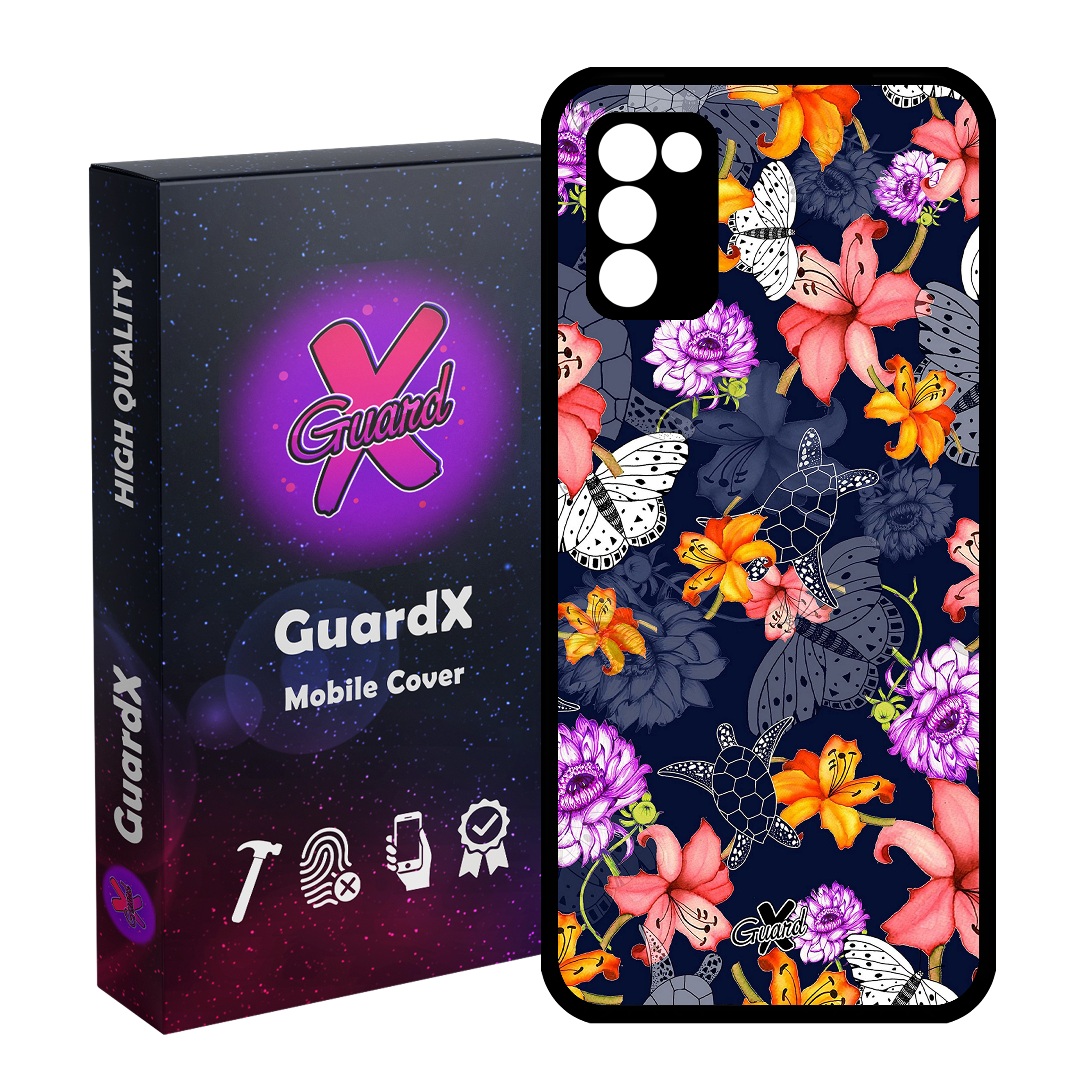 کاور گارد ایکس طرح گل مدل Glass10207 مناسب برای گوشی موبایل سامسونگ Galaxy A03s