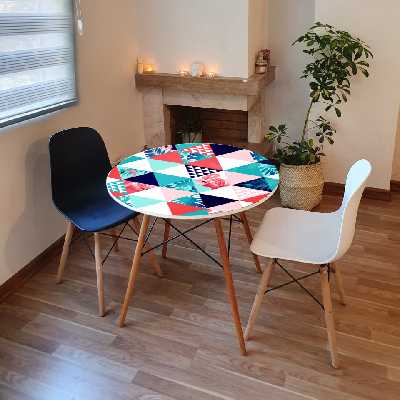 میز ناهارخوری مدل گرد طرح تروپیکال کد GL-08