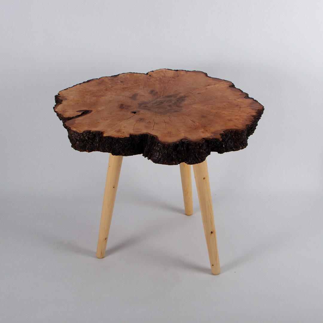 میز عسلی چوبی روستیک