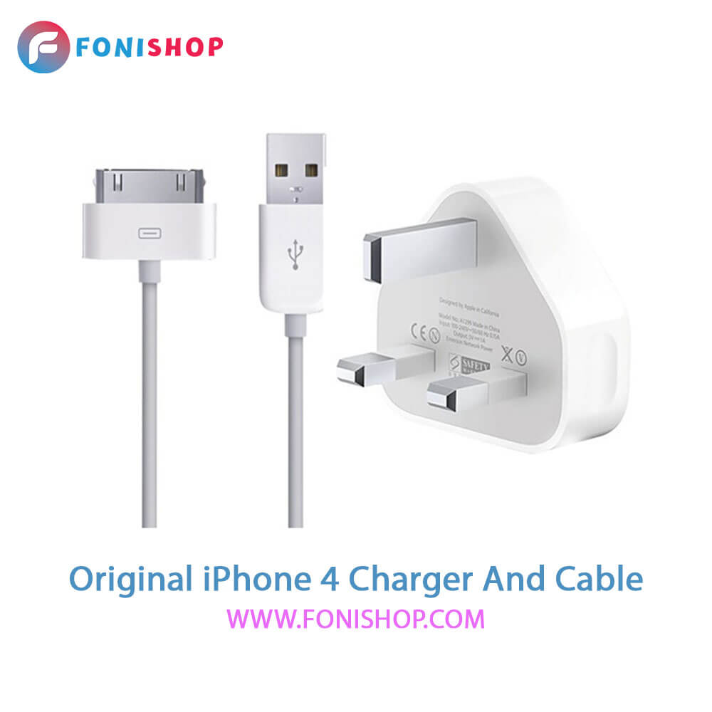 کابل و شارژر اصلی آیفون iPhone 4