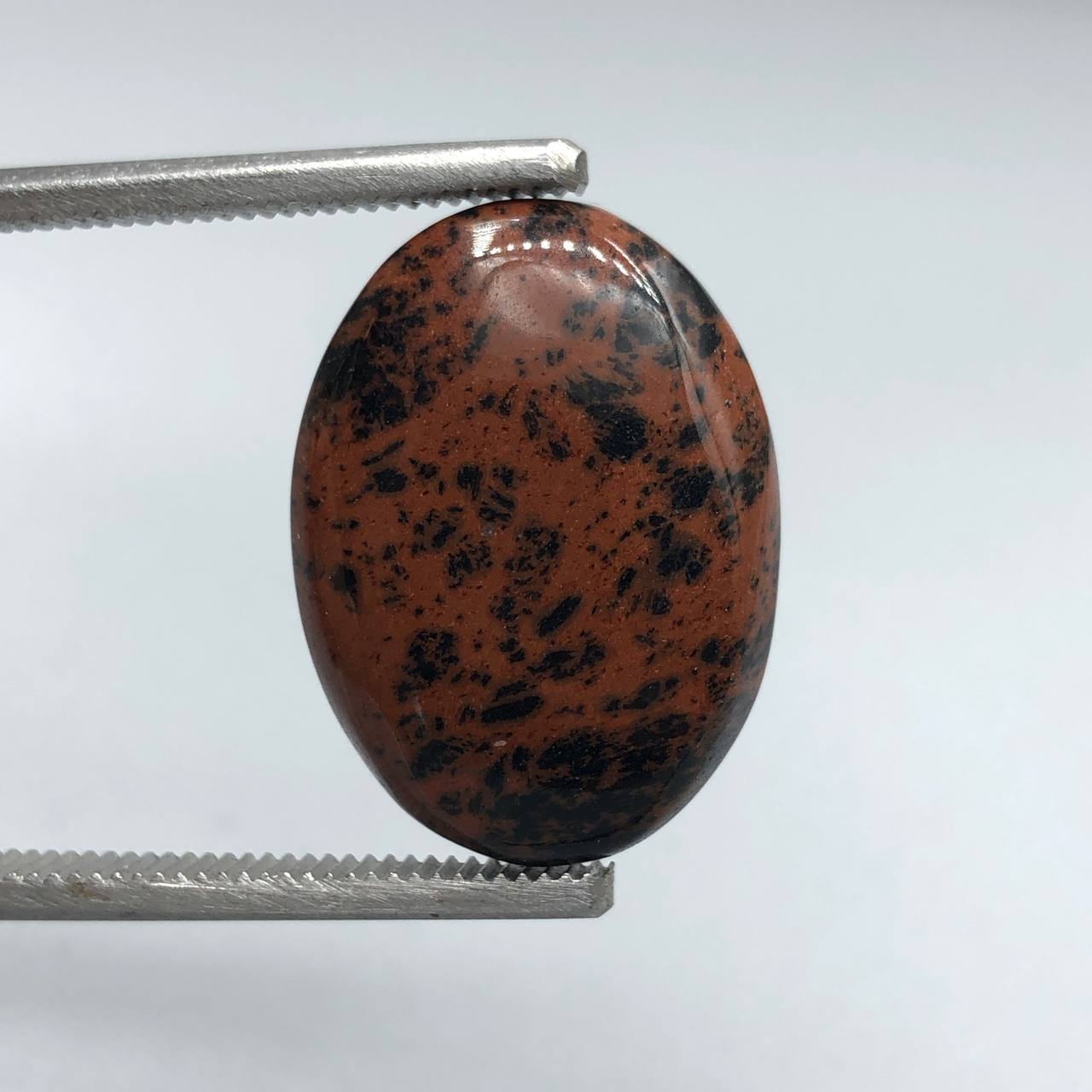 سنگ ماهاگونی ابسیدین طبیعی بیضی 7601