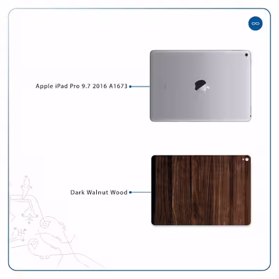 برچسب پوششی ماهوت مدل Dark Walnut Wood مناسب برای تبلت اپل iPad Pro 9.7 2016 A1673