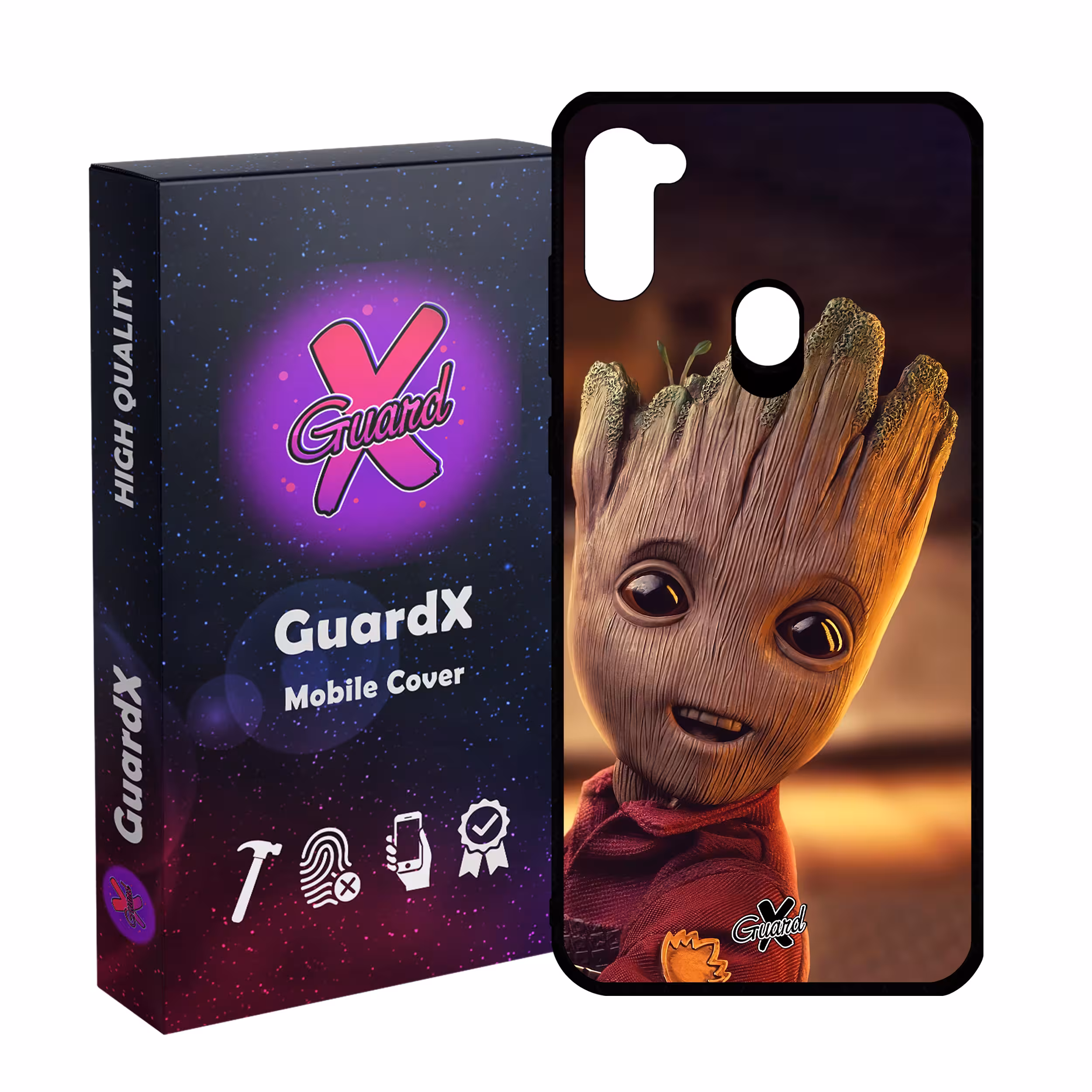 کاور گارد ایکس طرح Groot مدل Glass10479 مناسب برای گوشی موبایل سامسونگ Galaxy A11/M11