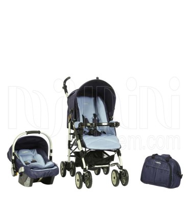 سرویس کالسکه 3 تیکه عصایی آبی رنگ کاپلا Capella