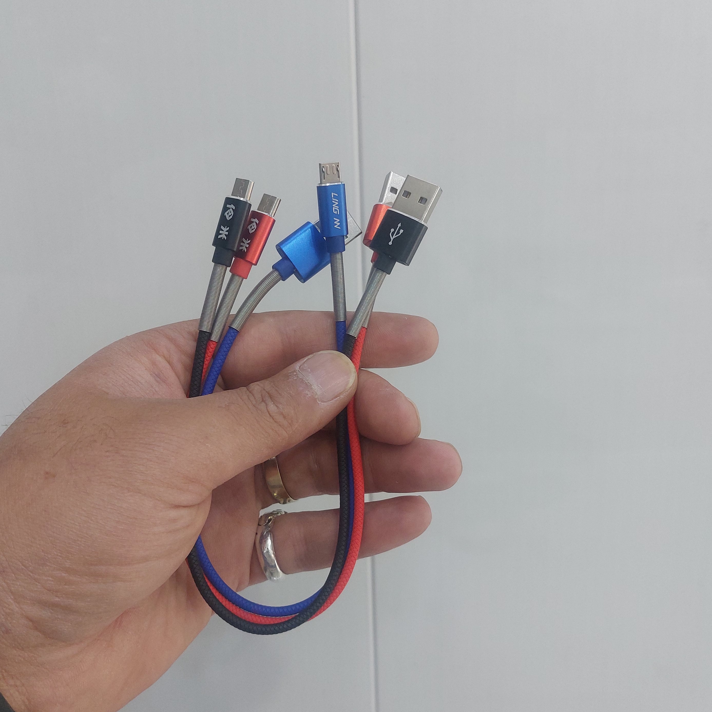 کابل پاوربانک میکرو کابل کوتاه شارژقدرت انتقال شارژ بالا شارژ سریع کیفیت بی نظیر داری محافظ کابل در ورود و خروج