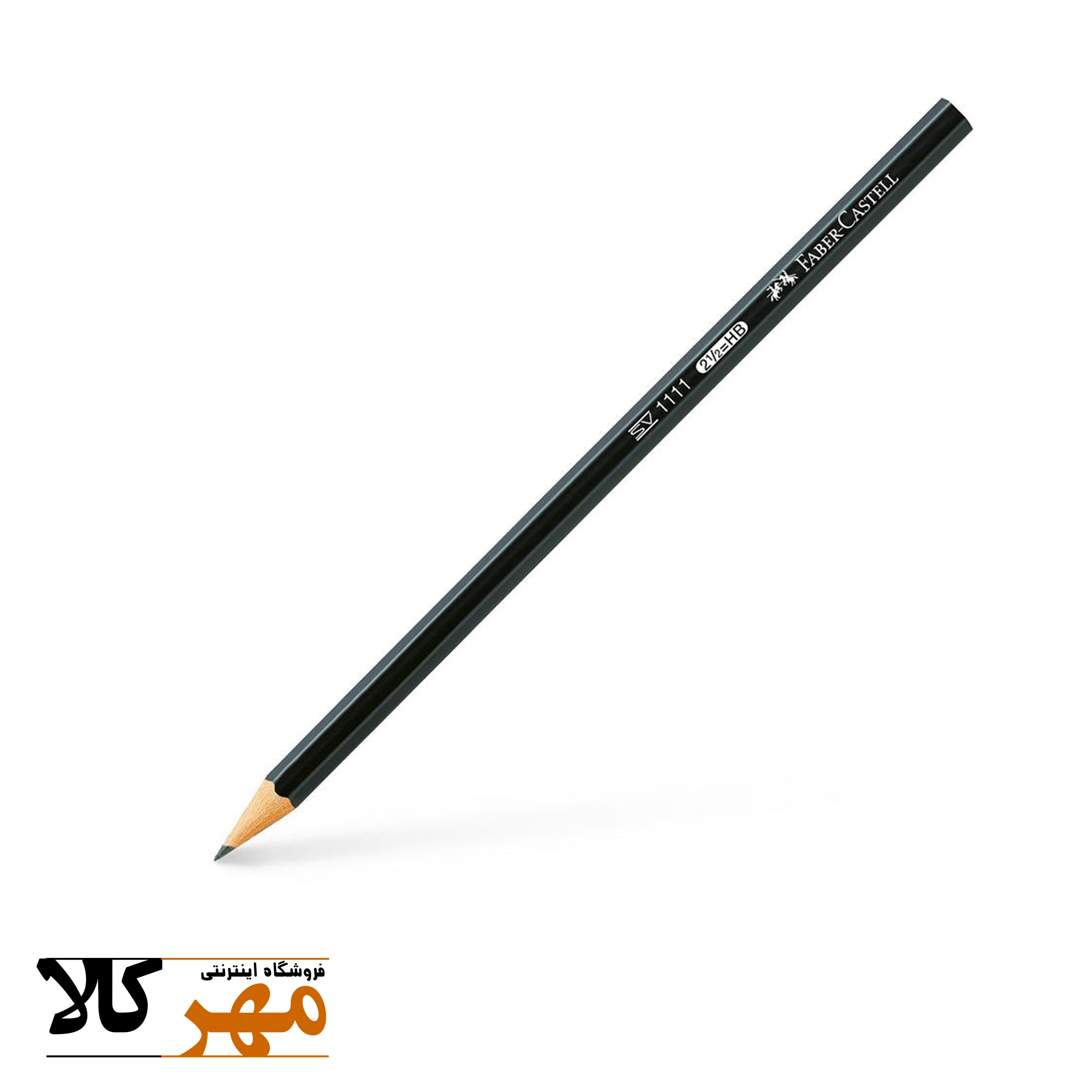 مداد 6 گوش مشکی فابر کستل