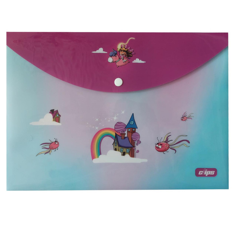 پوشه دکمه دار کلیپس مدل فانتزی طرح کارتونی