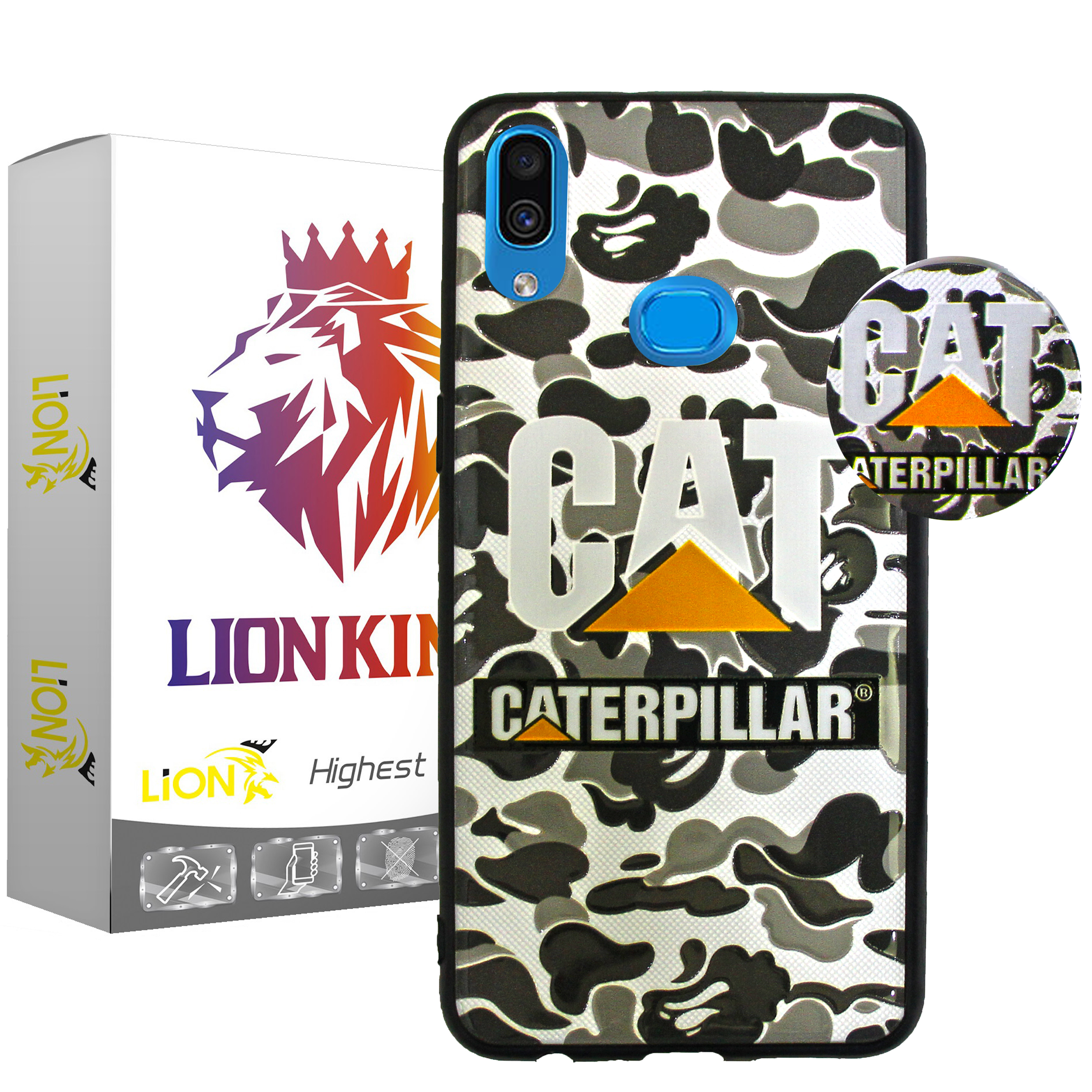  کاور لاین کینگ مدل CT مناسب برای گوشی موبایل سامسونگ Galaxy A10s به همراه پایه نگهدارنده