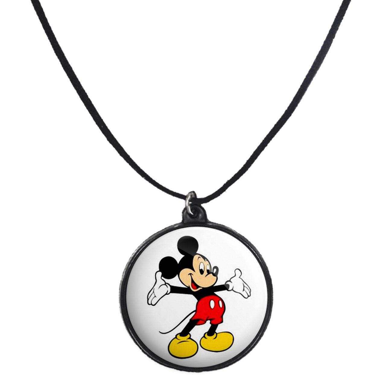 گردنبند پرمانه طرح میکی موس کد pmb.2081مدل دو طرفه
