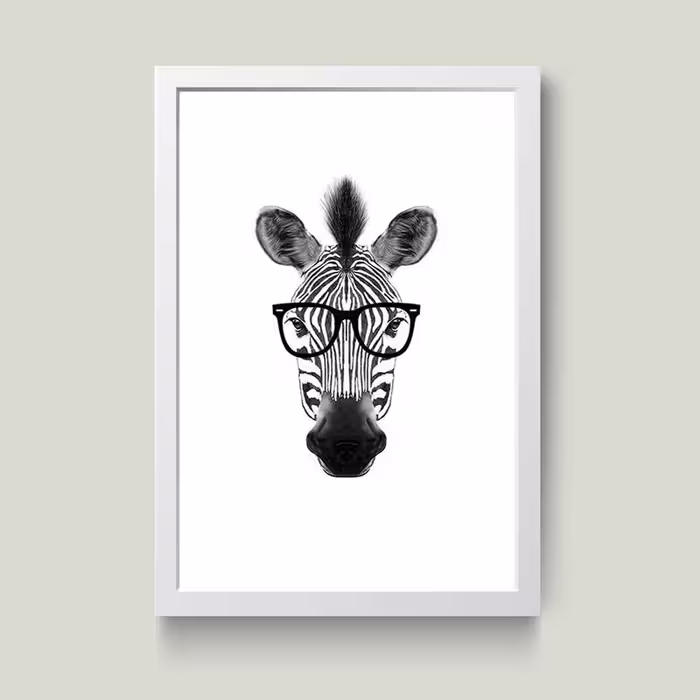 تابلو مدل Cute Zebra کدm2415-w | دنیای قاب